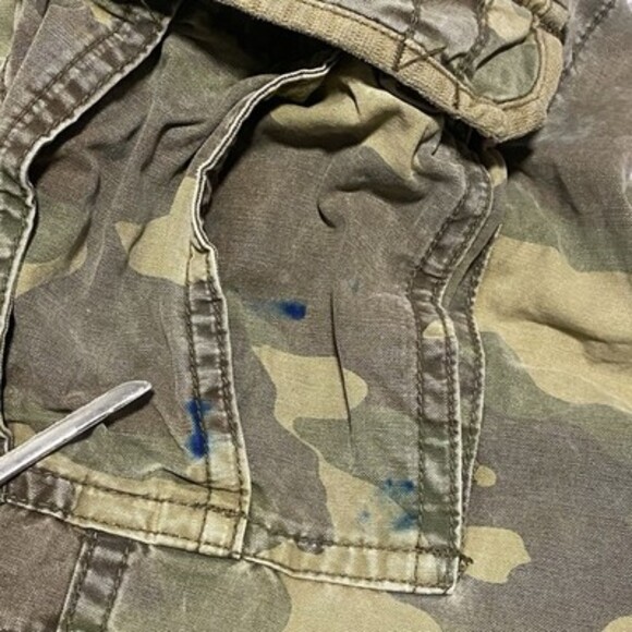 VINTAGE Abercrombie & Fitch Paratrooper Cargo Pants Men Large 38 x 31. Camo Y2K - Picture 13 of 13